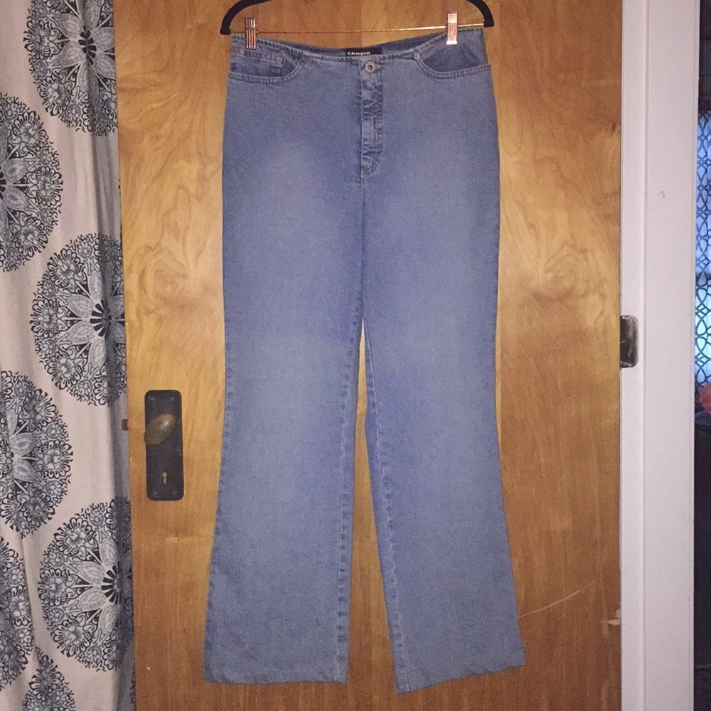 Cambio Light Wash Wide Leg Jeans Size 42